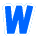 w 